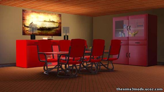 Стол со стульями для Sims 3