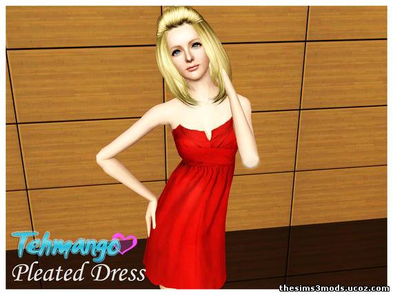 Красное платье для Sims 3