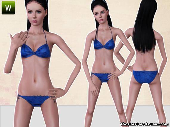 Голубой купальник для Sims 3