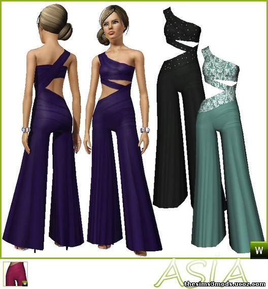 Брючный женский костюм для Sims 3