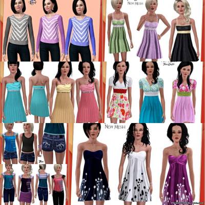 The Sims 3: Одежда для подростков девушек. - Страница 2 S73971563