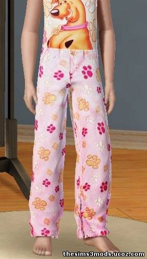 Штаны для пижамы для Sims 3