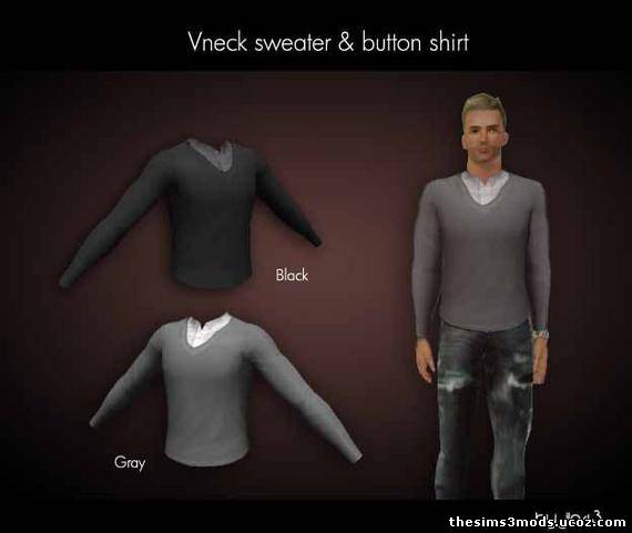 Мужской свитер для Sims 3