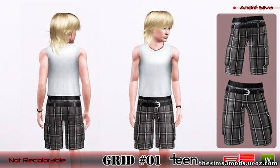 Мужски шорты для Sims 3