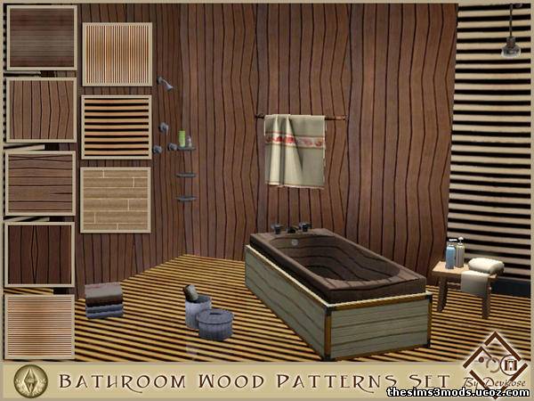 Sims 3 Текстуры Bathroom Woods от Devirose