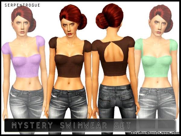 Sims 3 Женская одежда Mystery top от Serpentrogue