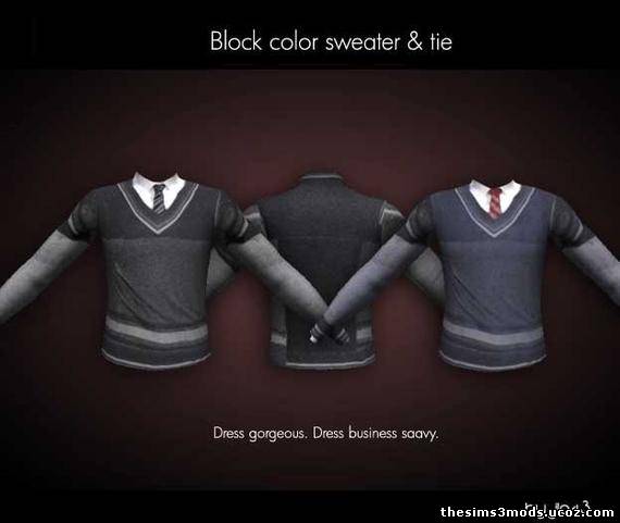 Мужской свитер для Sims 3